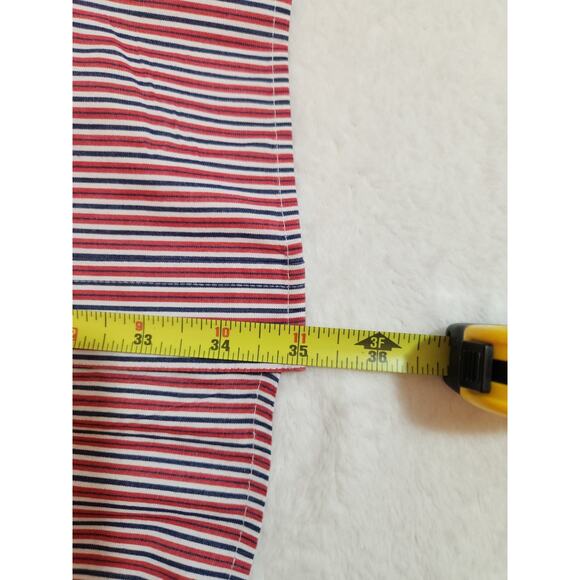 Chaps Shirt Mens 4XB 4XL Big Red Striped Long Sleeve Academia Preppy Business - Picture 8 of 10